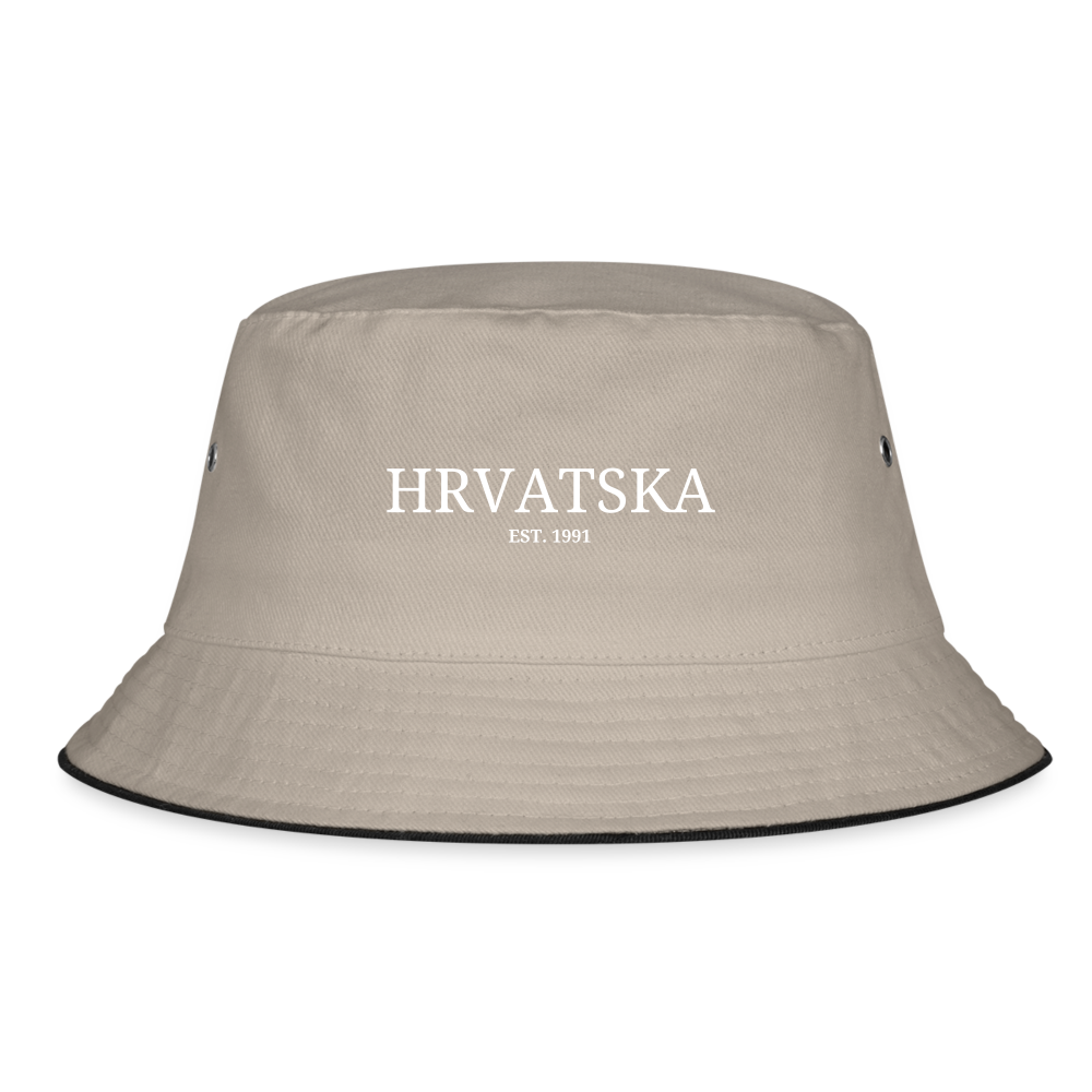 Bucket Hat kroartien est 1991 - khaki/black