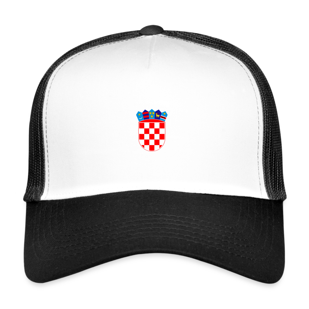 Trucker Cap kroetien wappen - white/black