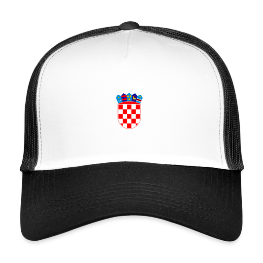 Trucker Cap kroetien wappen - white/black