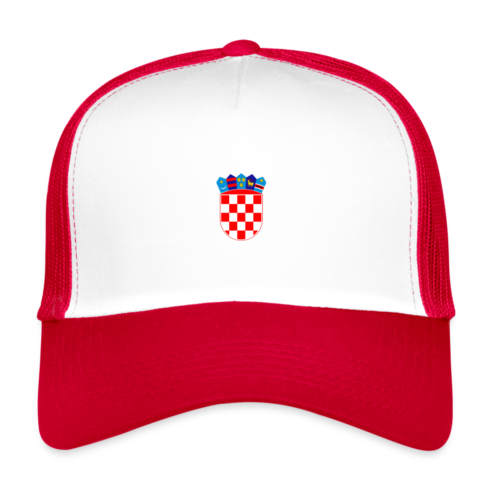 Trucker Cap kroetien wappen - white/red