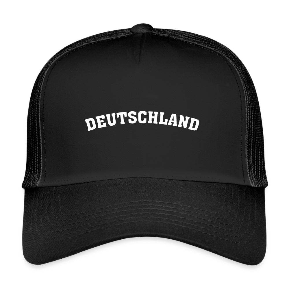 Trucker Cap deutschland schrift - black/black