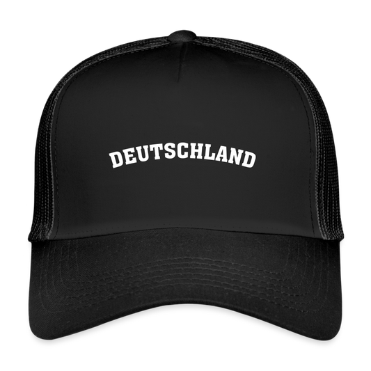 Trucker Cap deutschland schrift - black/black