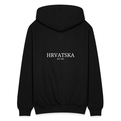 Unisex Hooded Jacket kroatien - black