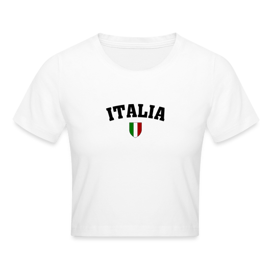 Cropped T-Shirt wappen italia - white