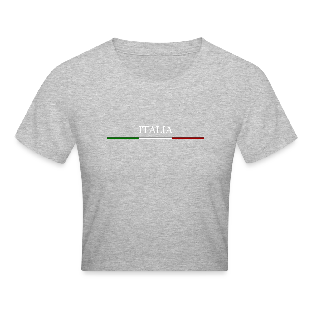 Italy Crop Top - heather grey